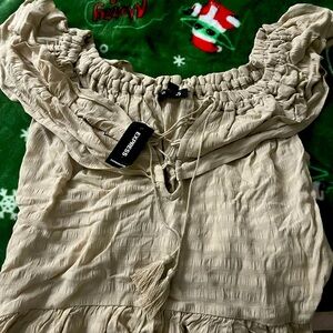 Express Nude Blouse NWT